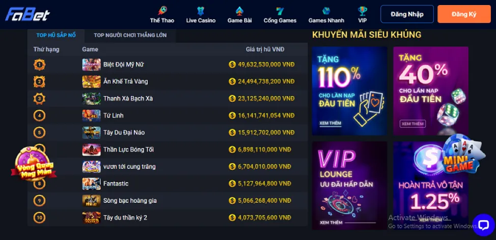Banner khuyến mãi và ưu đãi hấp dẫn của tabet win