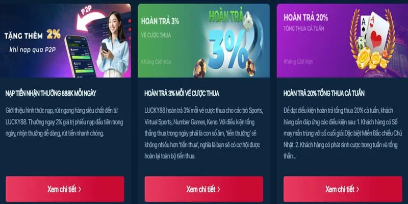 Hoàn trả cược thua hàng ngày/tuần